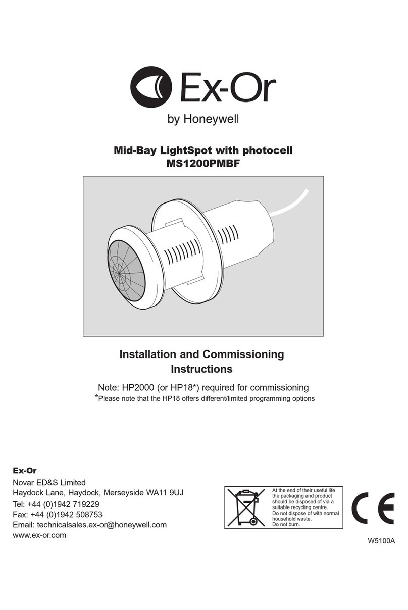 Honeywell Ex-Or MS1200PMBF Installation and operation manual Honeywell Ex-Or MS1200PMBF Installation and operation manual