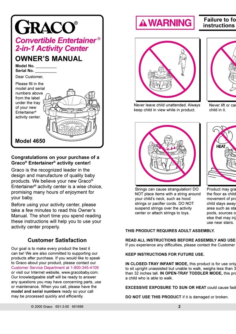 Graco Convertible Entertainer 4650 owner's manual
