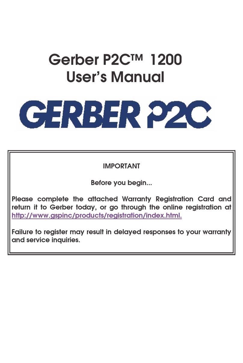 Gerber P2C 1200 User manual