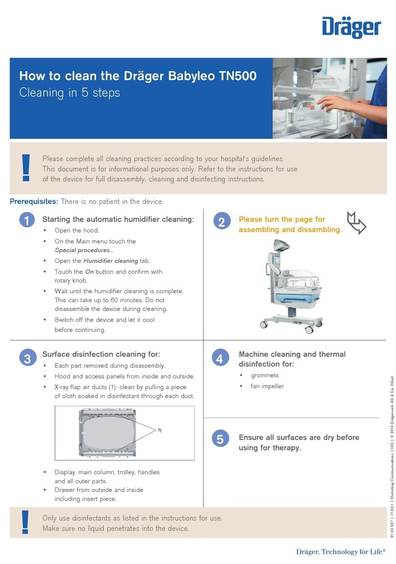 Dräger Babyleo TN500 Cleaning guide