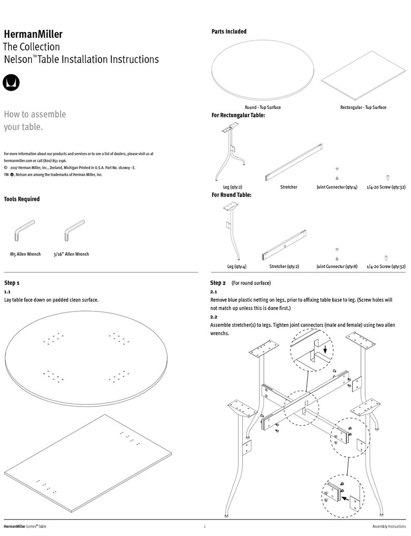 Herman Miller Nelson installation instructions Herman Miller Nelson installation instructions
