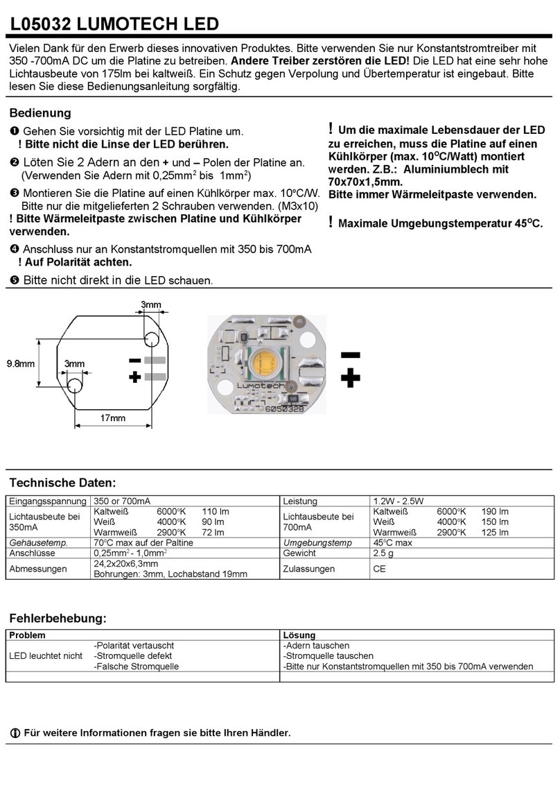 Lumotech L05032 quick start guide