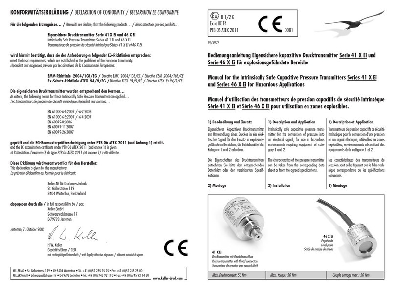 Keller-druck 41 X Ei Series manual