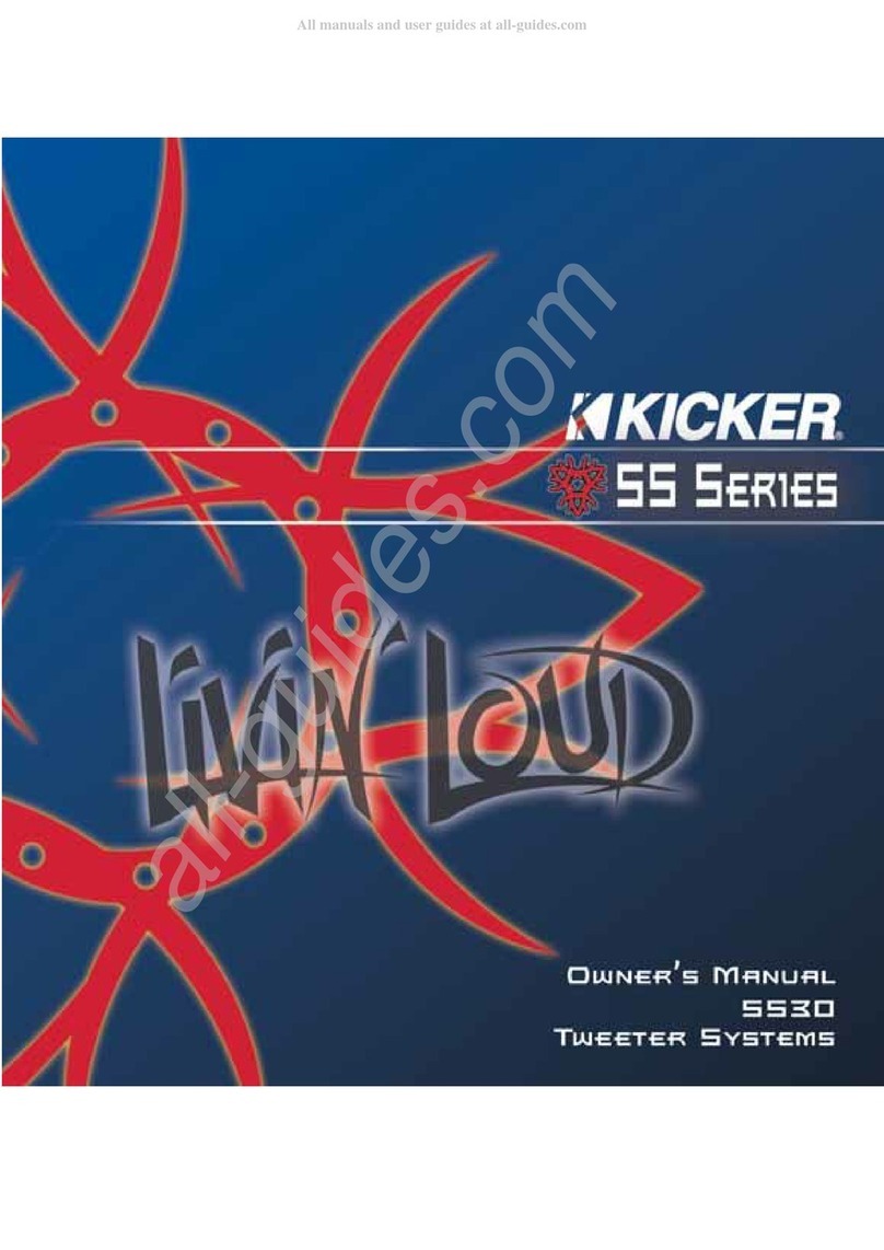 Stillwater Designs Kicker SS Series owner's manual