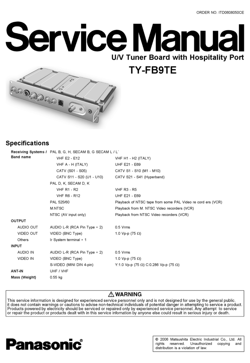 Panasonic TY-FB9TE Service manual