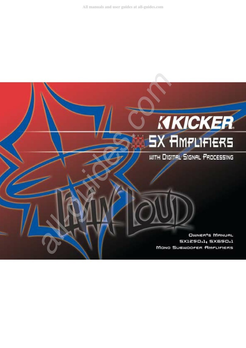Stillwater Designs Kicker SX Series owner's manual