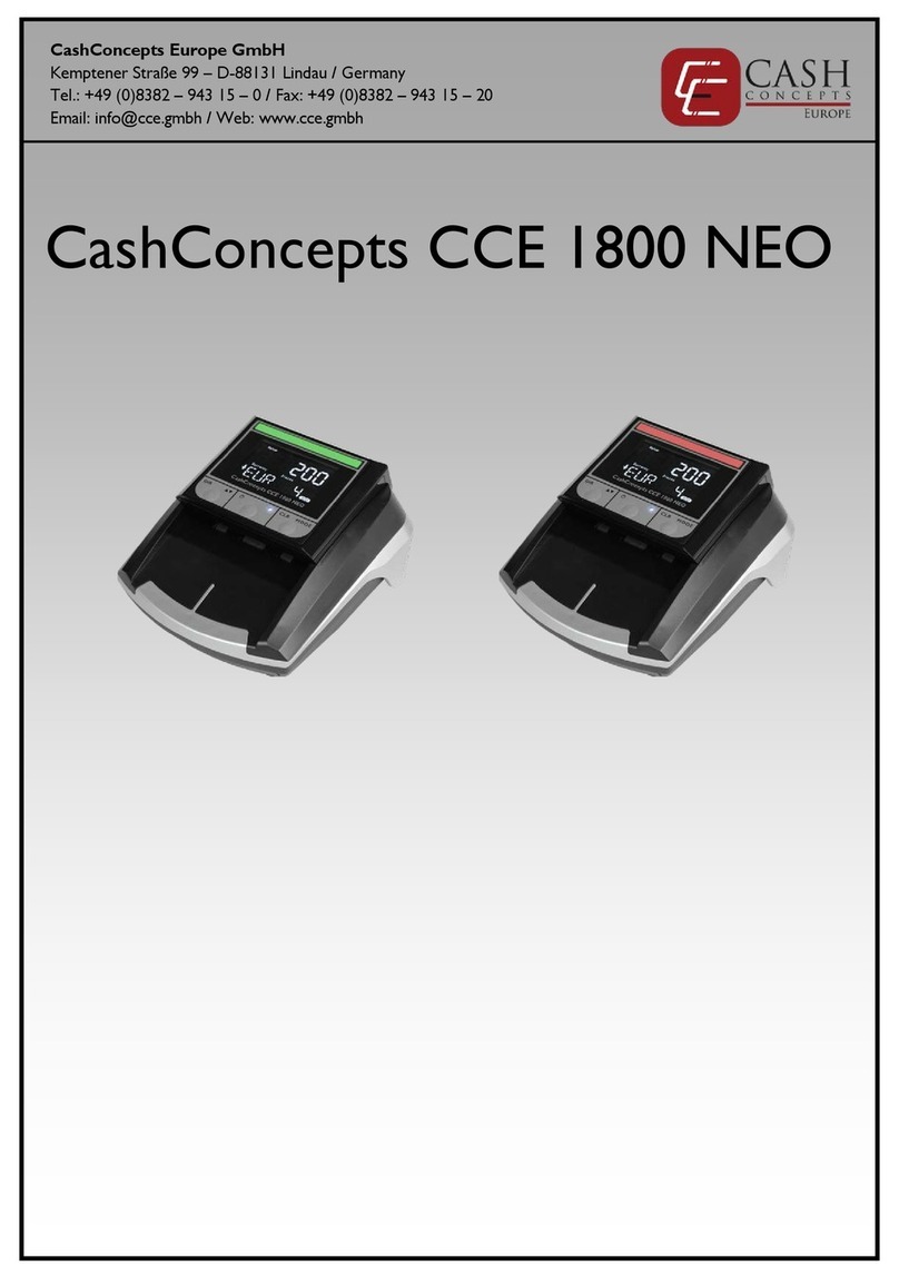 CashConcepts CCE 1800 NEO User manual
