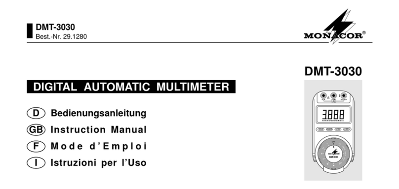 Monaco DMT-3030 instruction manual