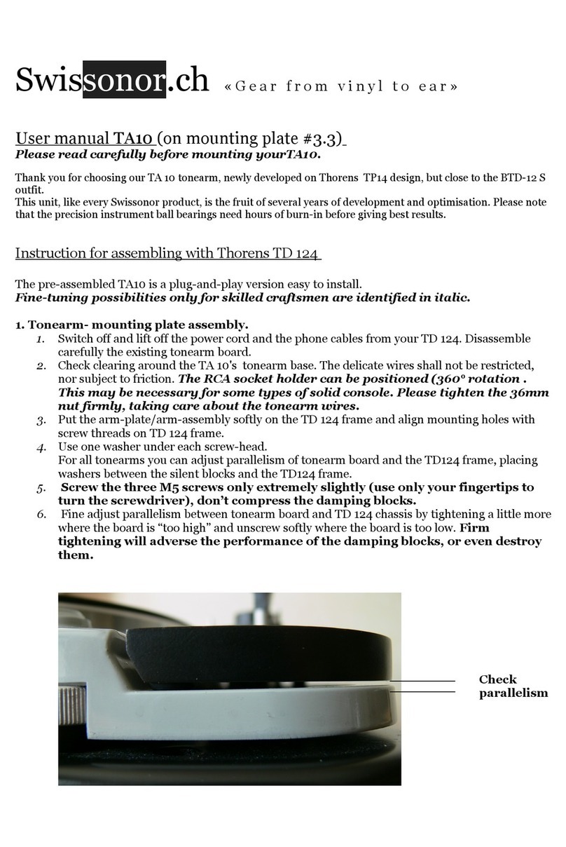 Swissonor TA10 user manual
