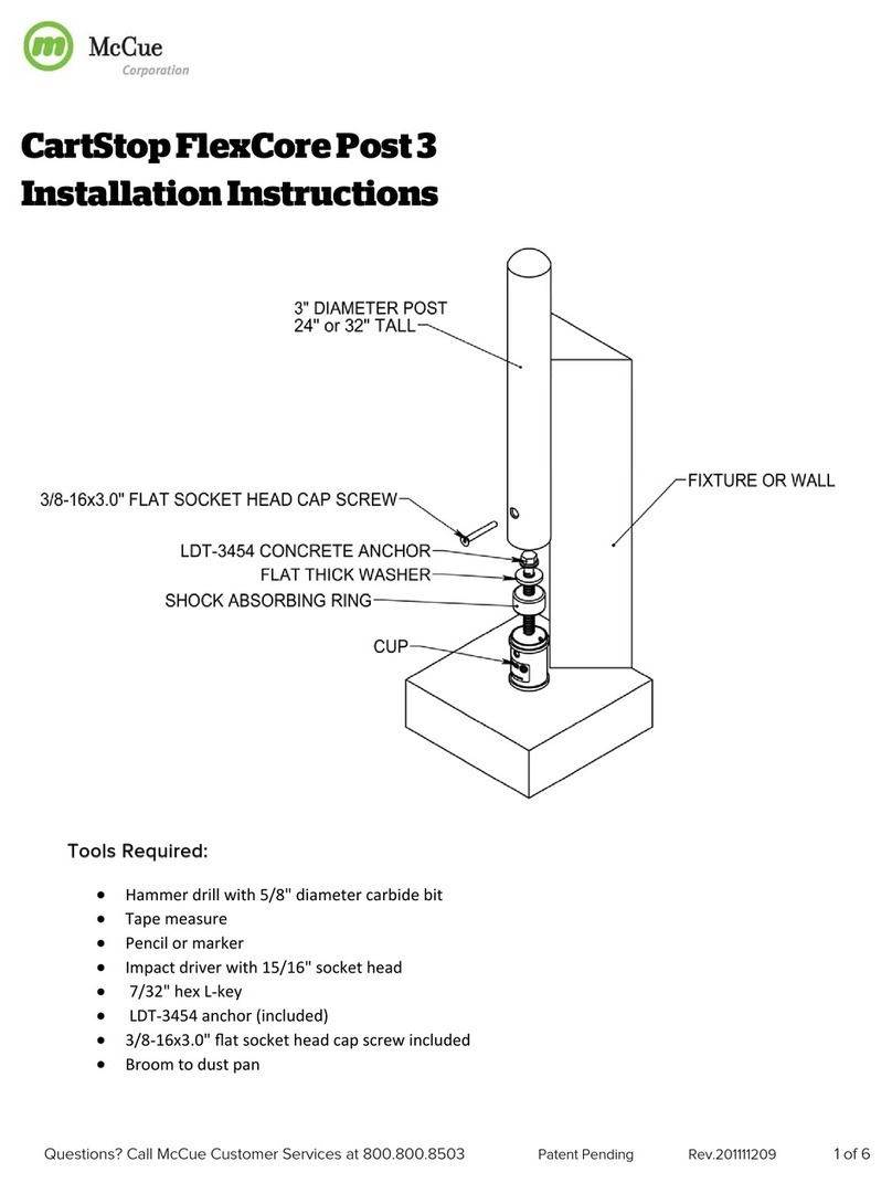 McCue CartStop FlexCore Post 3 installation instructions