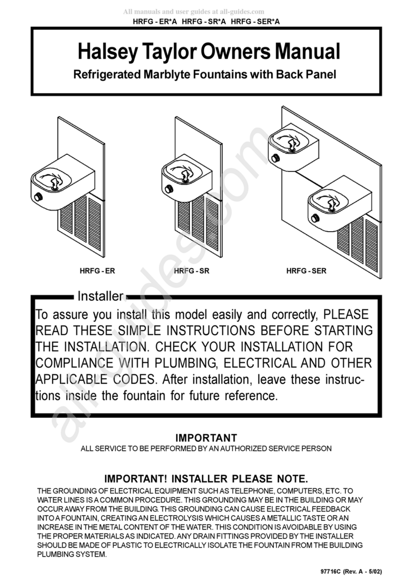 Halsey Taylor HRFG-ER owner's manual Halsey Taylor HRFG-ER owner's manual