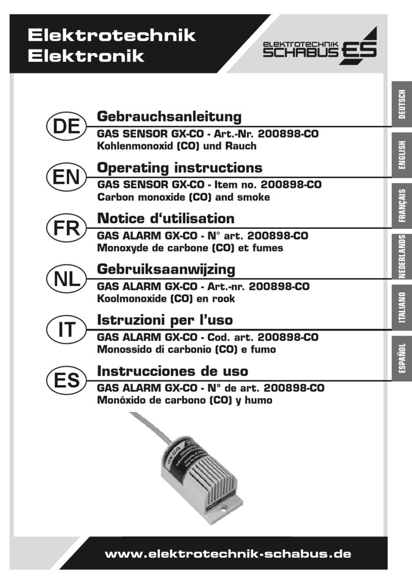 Elektrotechnik Schabus GAS SENSOR GX-CO operating instructions Elektrotechnik Schabus GAS SENSOR GX-CO operating instructions