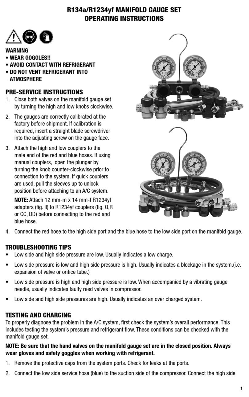 Master cool R134a User manual