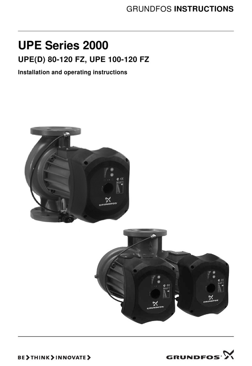 Grundfos UPE Series 2000 Installation and operating instructions