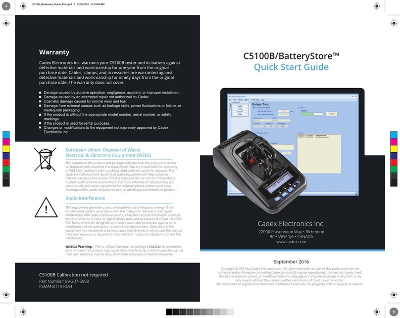 Cadex BatteryStore C5100B quick start guide