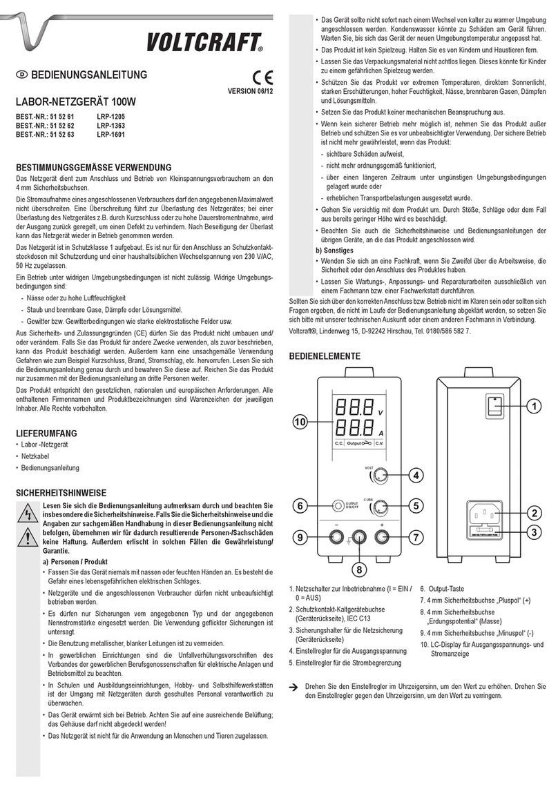 VOLTCRAFT LRP-1363 operating instructions