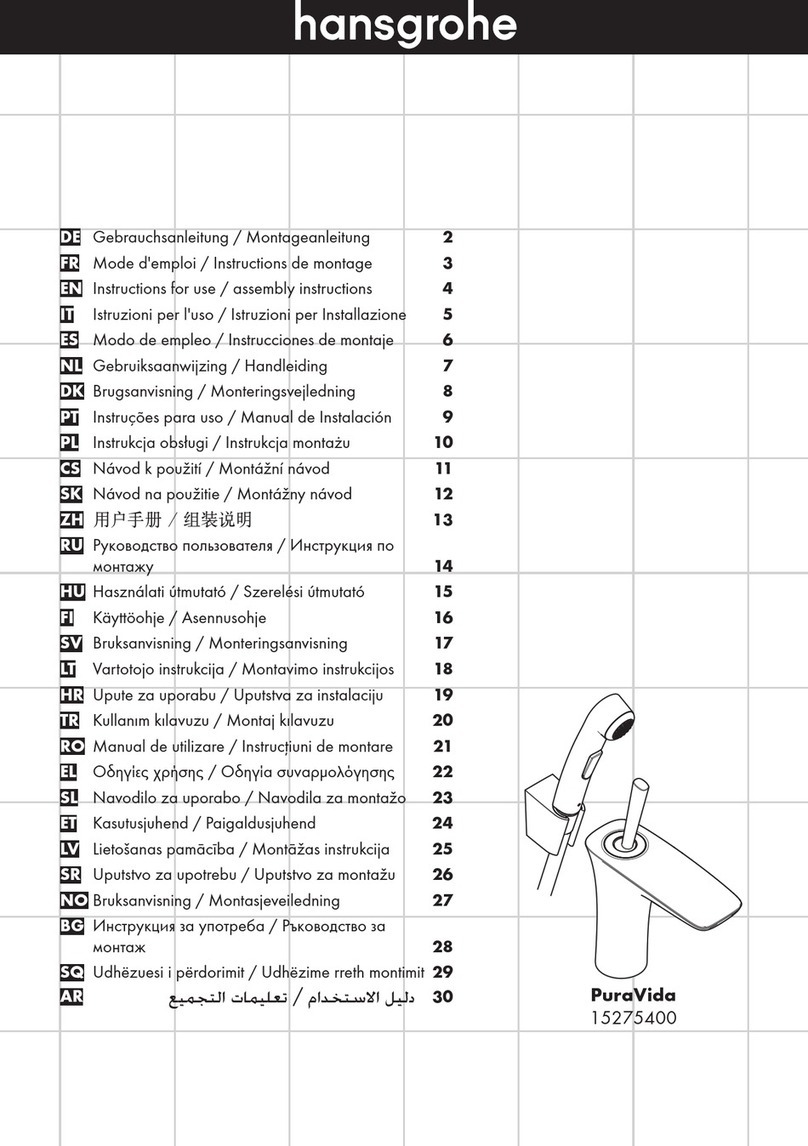 Hans Grohe PuraVida User manual