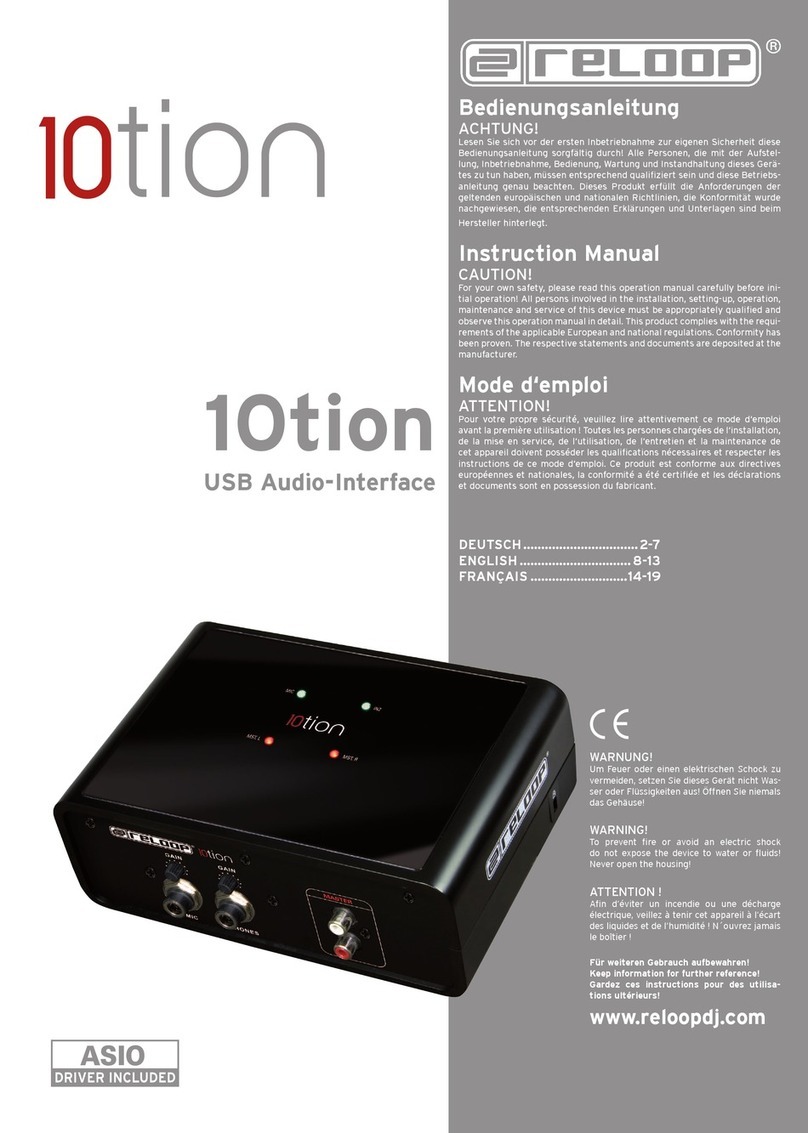Reloop 10tion User manual