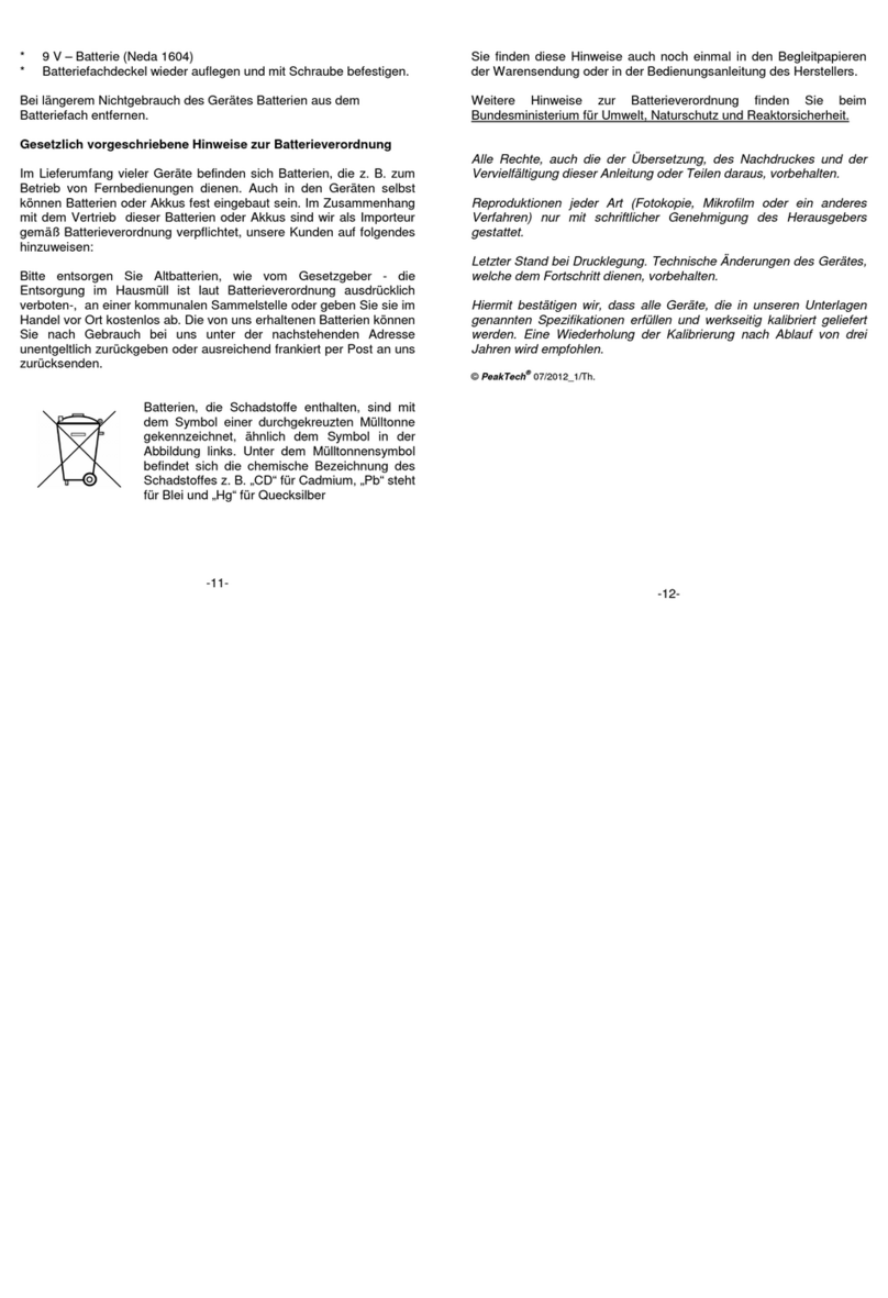 PeakTech 2790 User manual PeakTech 2790 User manual