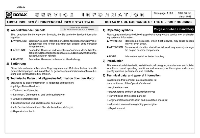 Rotax 914 UL Series Operating and installation instructions