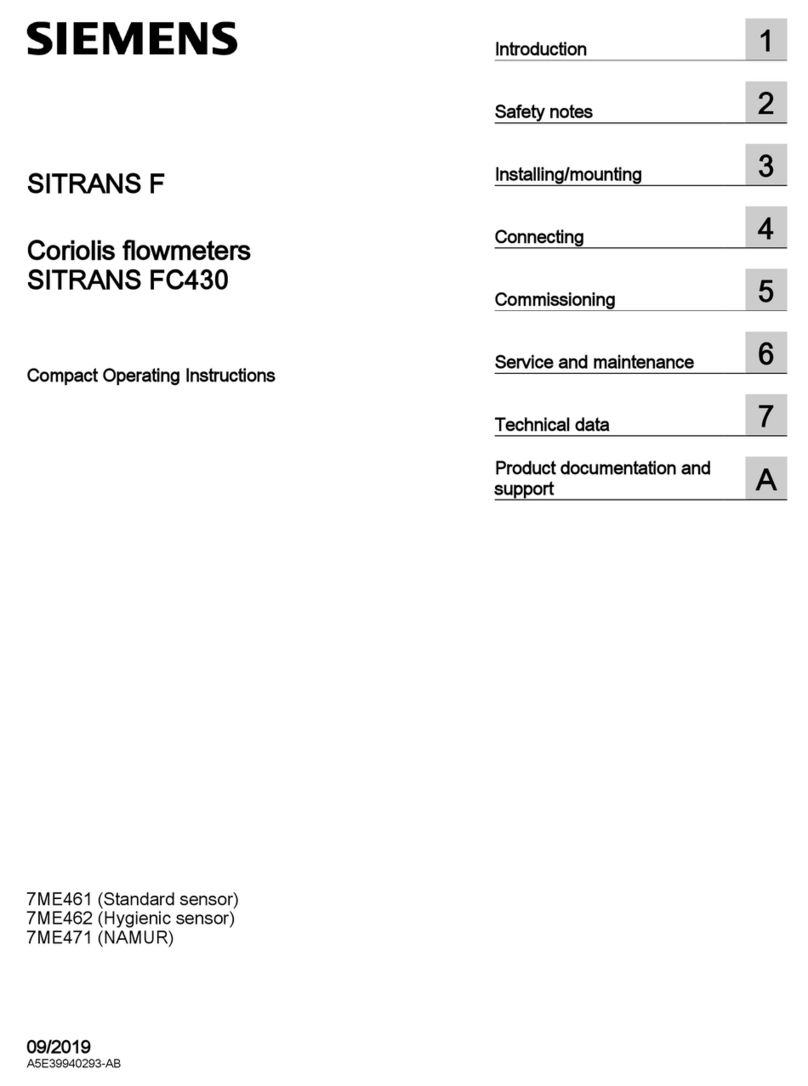 Siemens Sitrans F Series Compact operating instructions