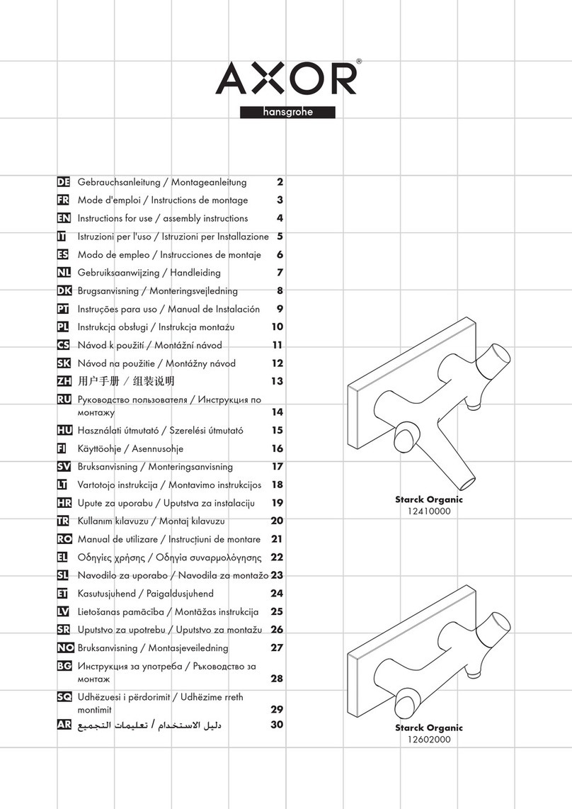 Hans Grohe AXOR Starck Organic 12410000 Instructions for use/assembly instructions Hans Grohe AXOR Starck Organic 12410000 Instructions for use/assembly instructions