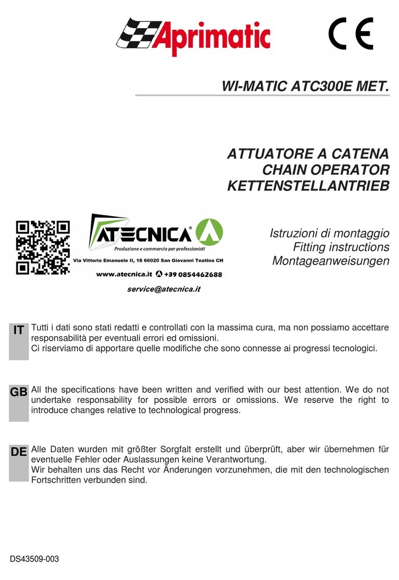 Aprimatic WI-MATIC ATC300E MET Fitting instructions