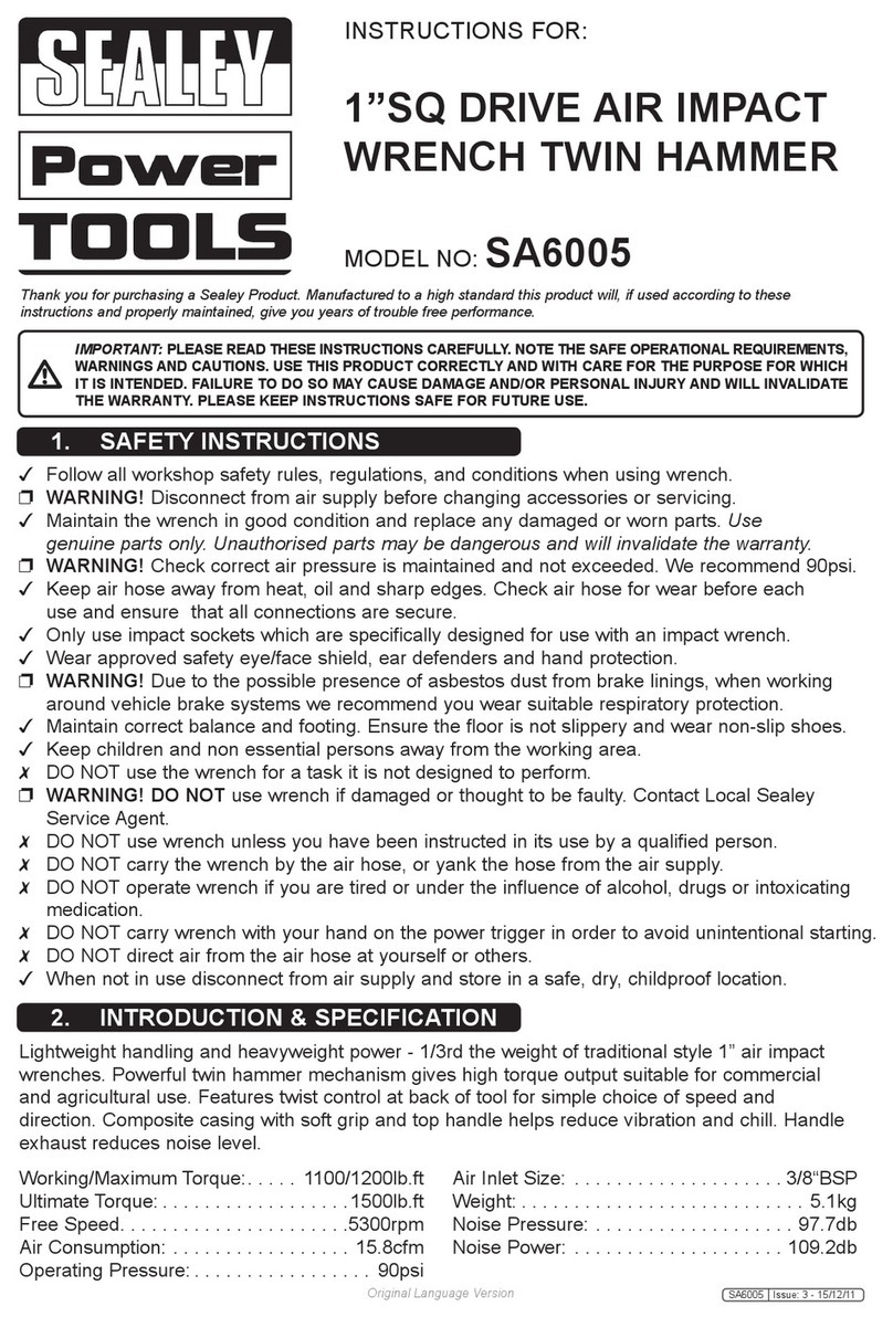 Sealey SA6005 User manual