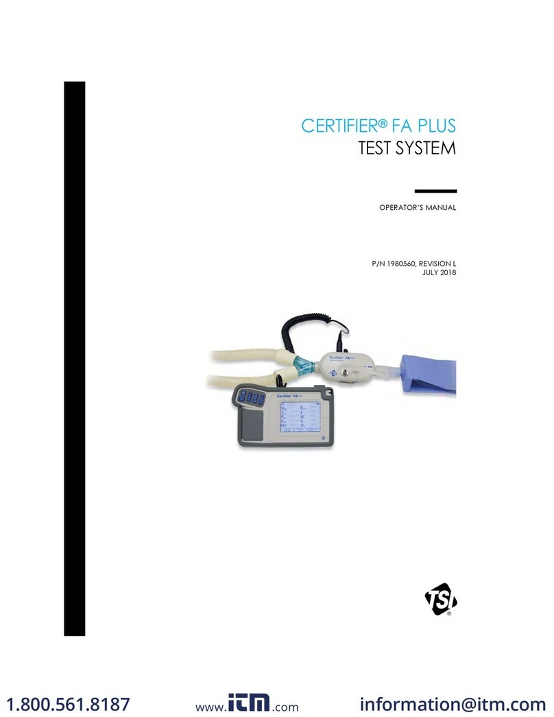 TSI Instruments CERTIFIER FA PLUS User manual