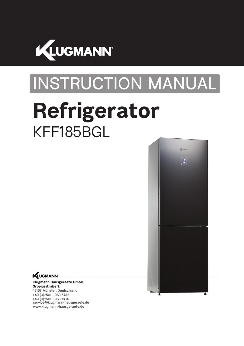 Klugmann KFF185BGL instruction manual
