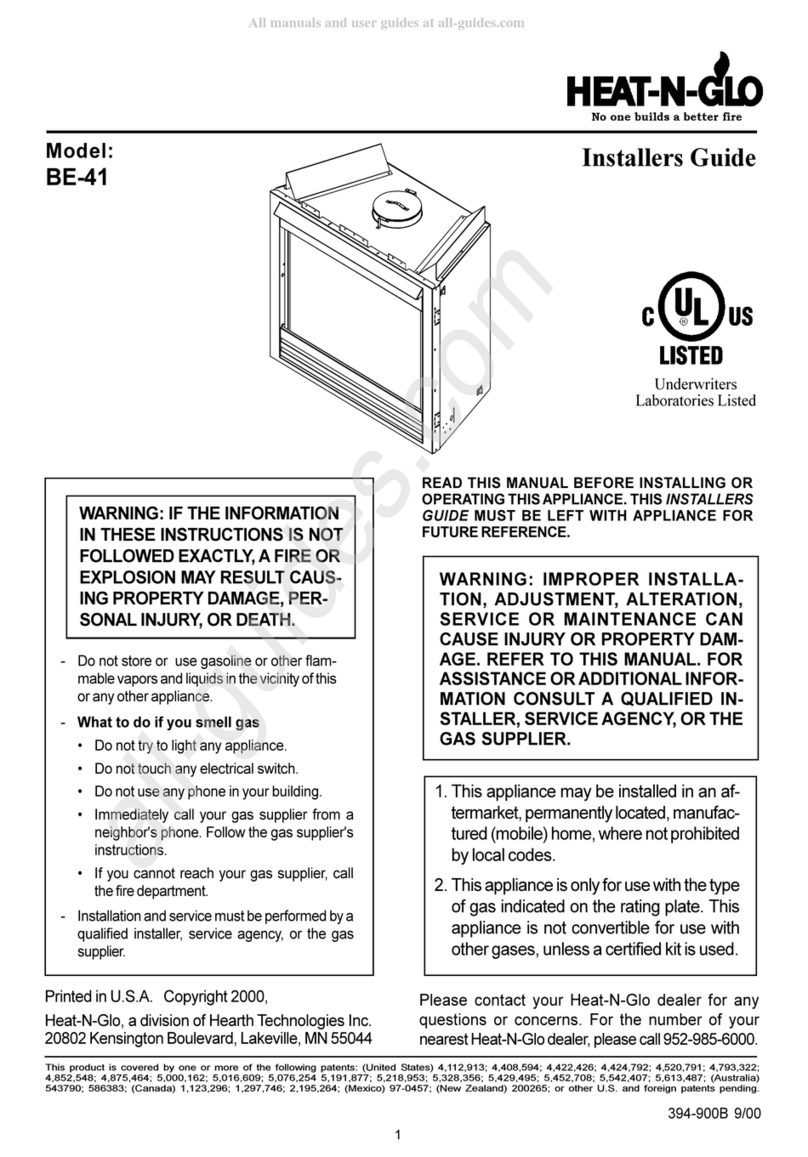 Hearth Technologies Heat-N-Glo BE-41 Assembly instructions