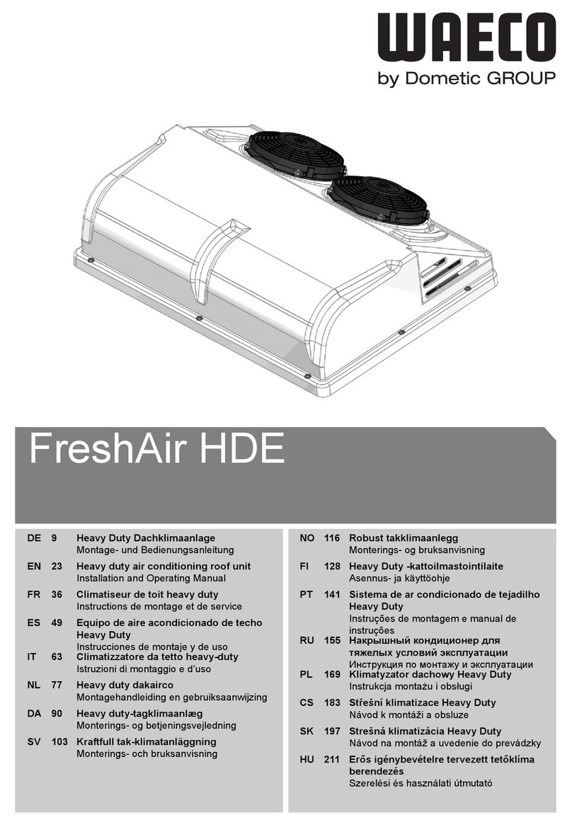 Dometic GROUP WAECO FreshAir HDE Series User manual