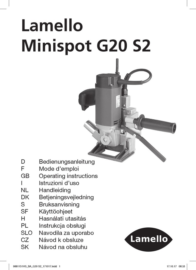 Lamello Minispot G20 S2 operating instructions