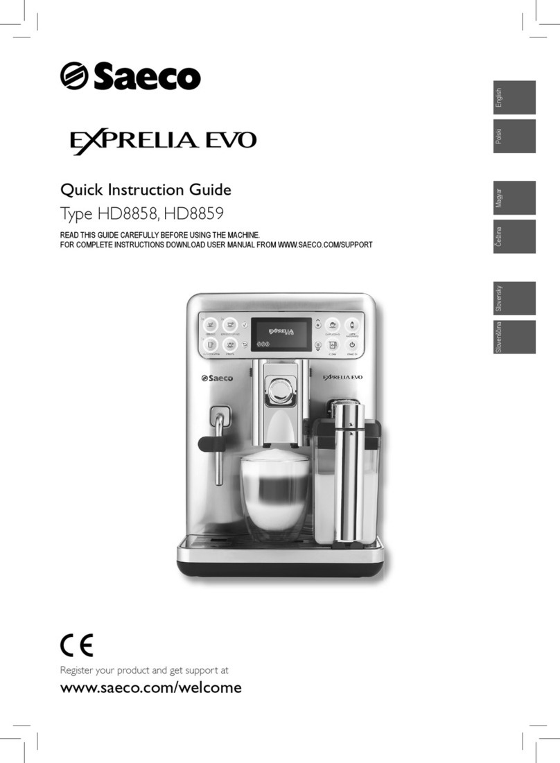 Saeco HD8858 Exprelia EVO Mounting instructions