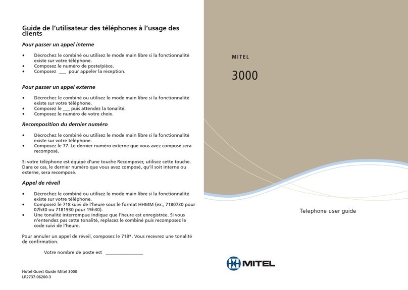 Mitel 3000 user guide