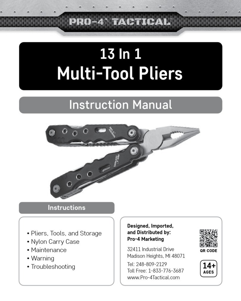Pro-4 Tactical 13 In 1 Multi-Tool Pliers instruction manual