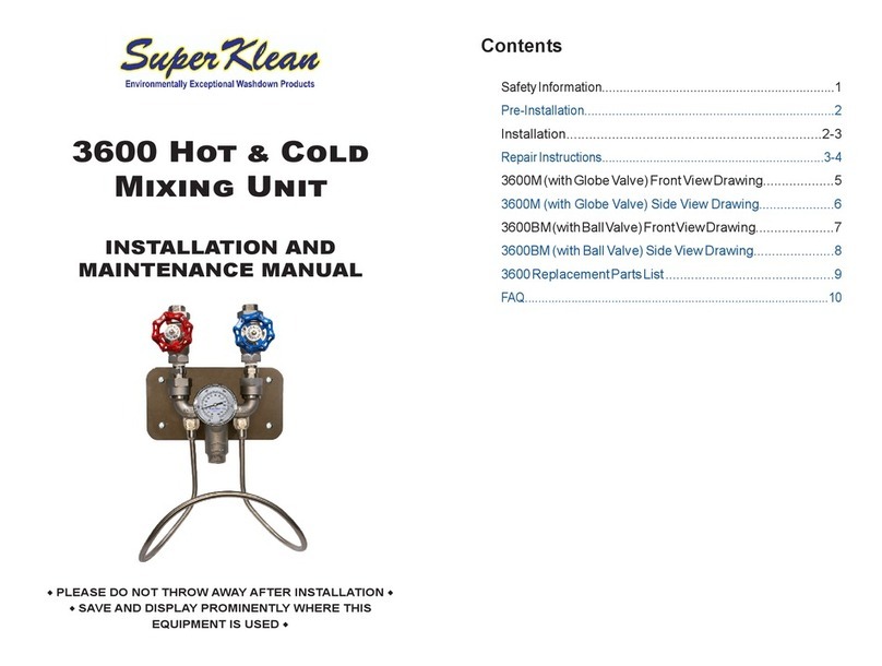 SuperKlean 3600 Series Installation and maintenance manual SuperKlean 3600 Series Installation and maintenance manual
