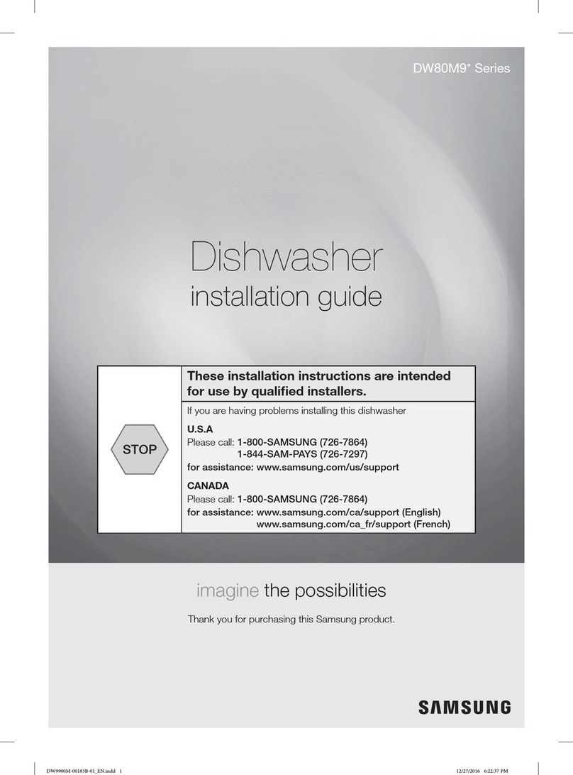 Samsung DW80M9* Series User manual Samsung DW80M9* Series User manual
