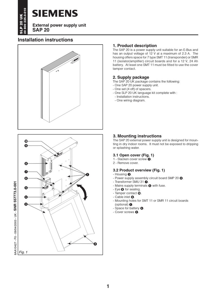 Siemens SAP 20 User manual