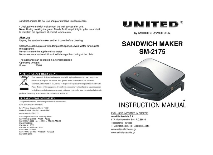 AMIRIDIS-SAVVIDIS United SM-2175 instruction manual