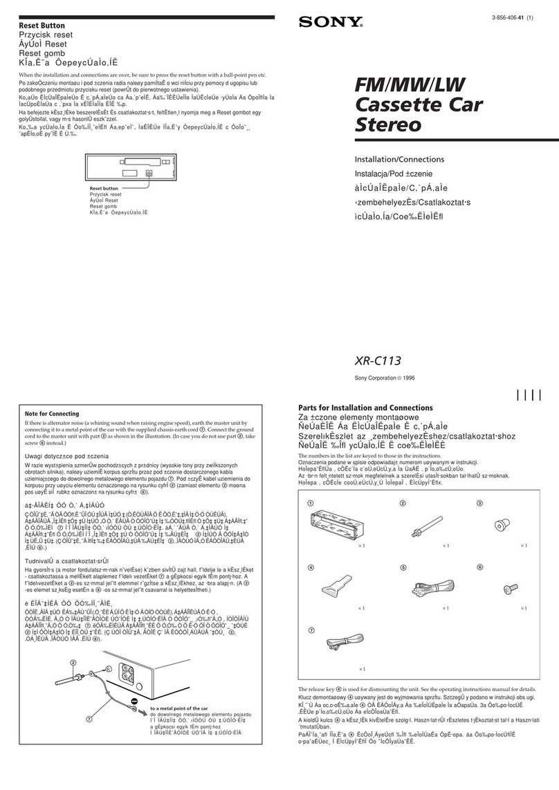 Sony XR-C113 Product guide