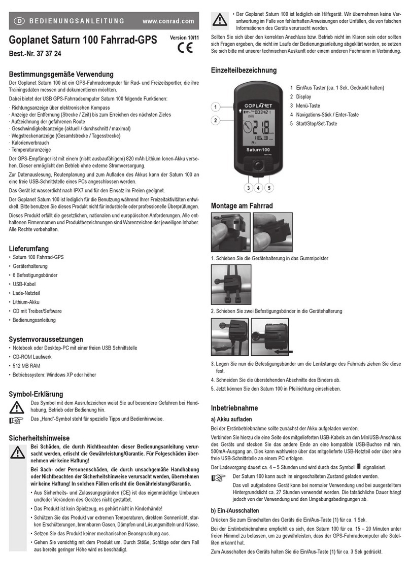 Conrad Goplanet Saturn 100 operating instructions