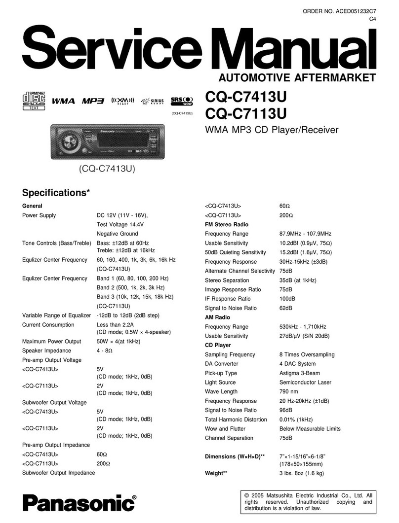 Panasonic CQ-C7413U? CQ-C7113U User manual