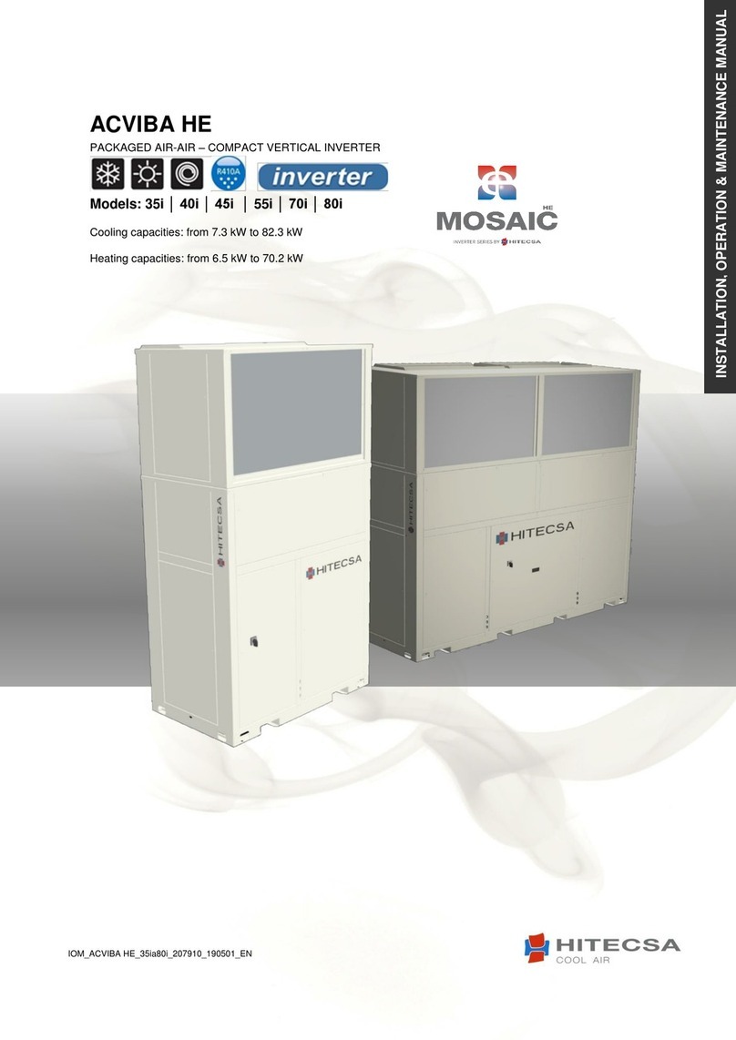 Hitecsa ACVIBA HE Series Installation, operation & maintenance manual