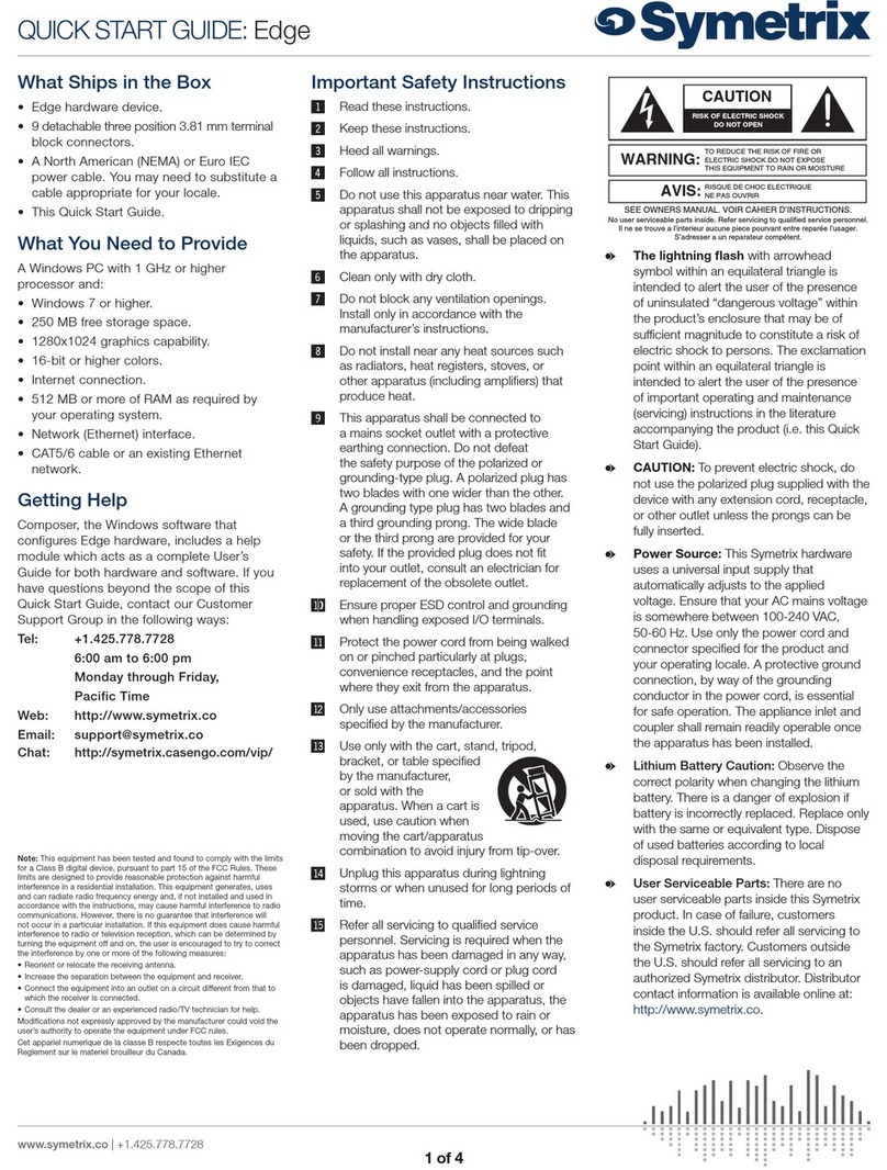 Symetrix Edge quick start guide
