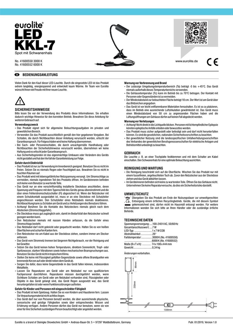 EuroLite LED KKL-7 user manual