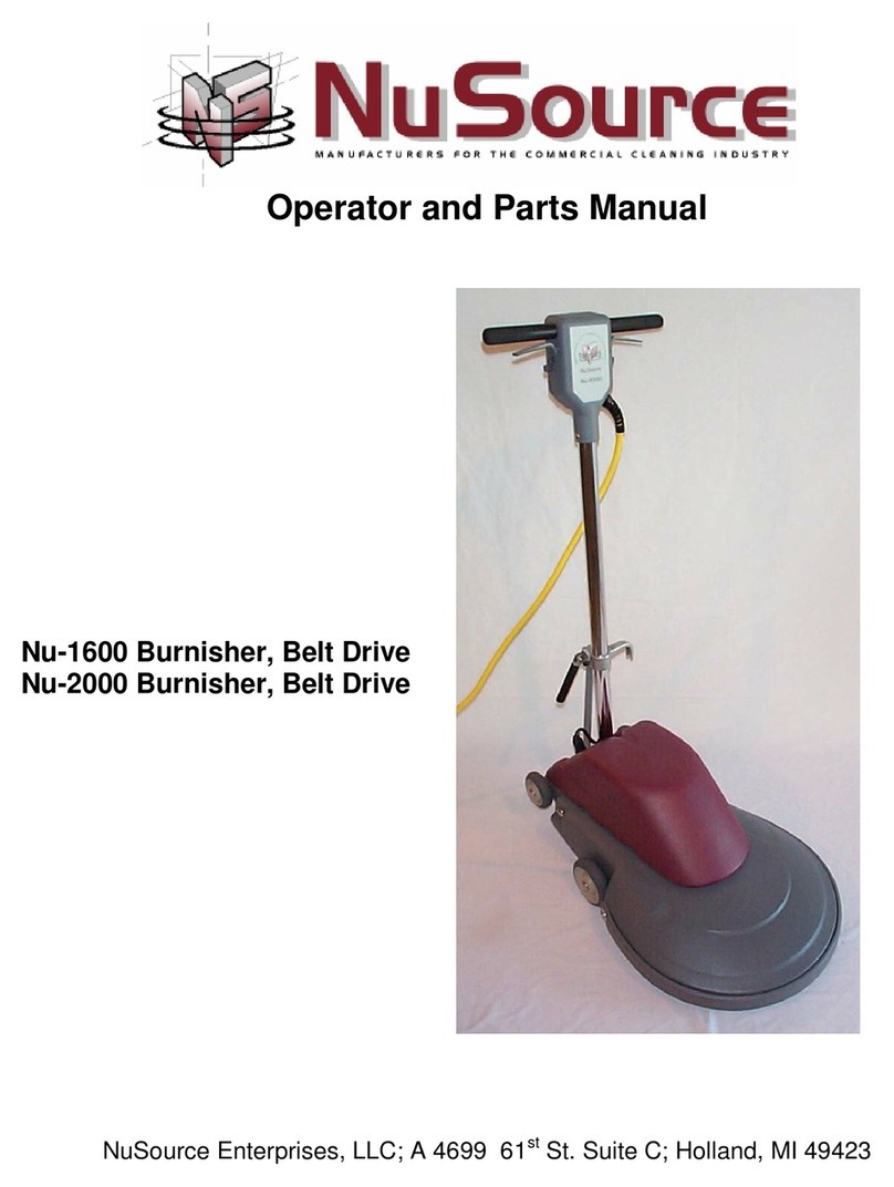 NUSOURCE Nu-1600 Operator and parts manual
