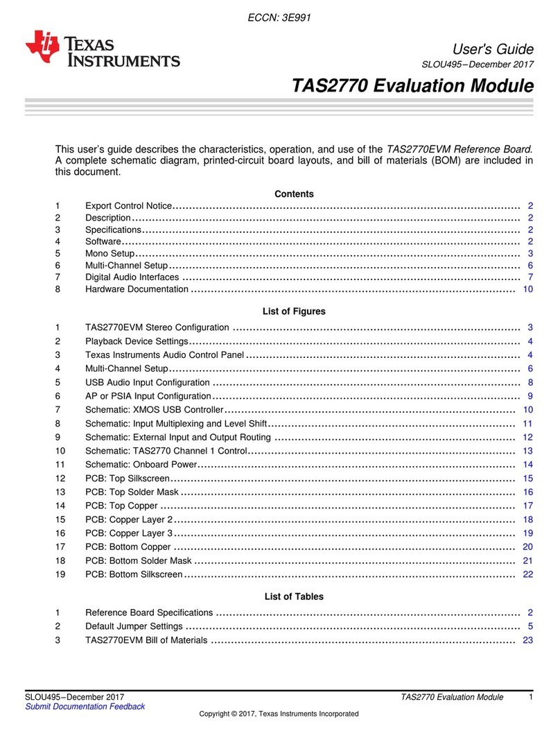 Texas Instruments TAS2770 User manual Texas Instruments TAS2770 User manual