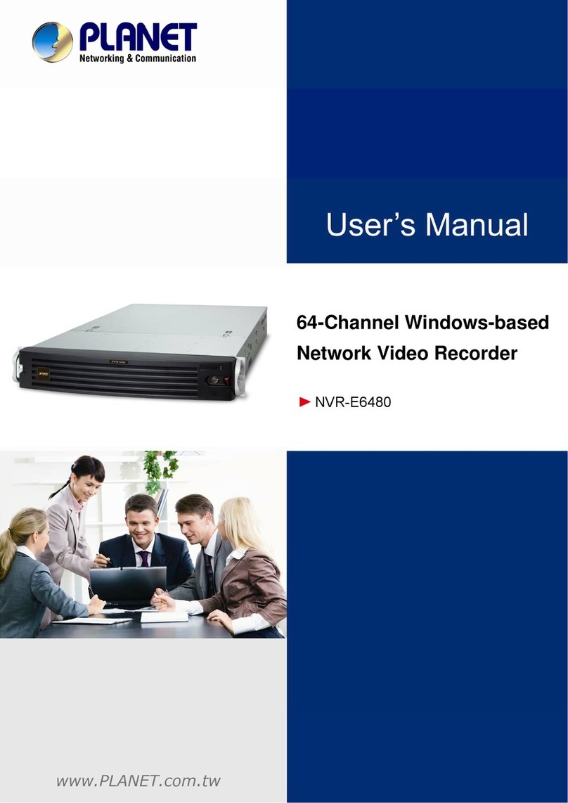 Planet NVR-E6480 User manual