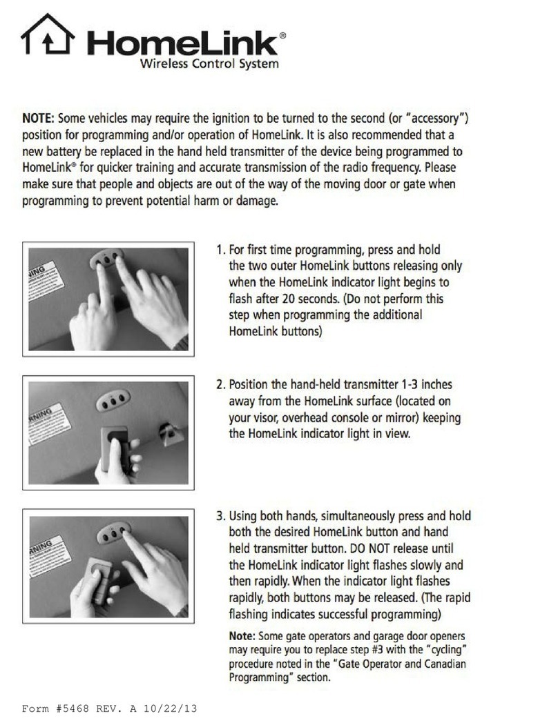 Johnson Controls HomeLink User manual Johnson Controls HomeLink User manual